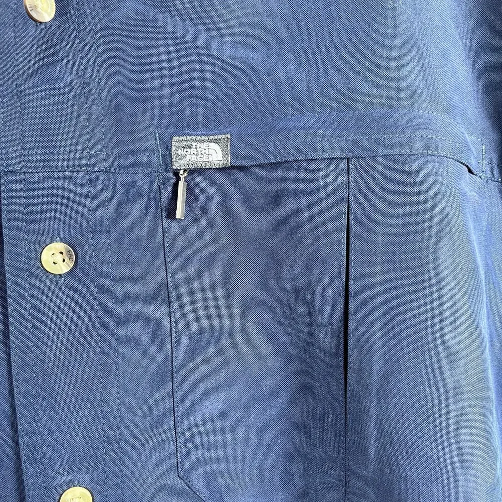 The North Face‎ Shirt Mens XL Navy Blue Button Down Long Sleeves Outdoor A412
